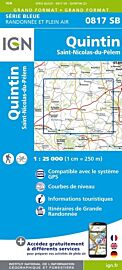 I.G.N - Carte au 1-25.000ème - Série bleue - 0817 SB - Quintin - Saint-Nicolas-du-Pélem