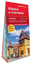 Express Map - Carte plastifiée - Alsace et Lorraine