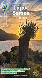Anavasi - Carte de randonnées - Carte de Samos