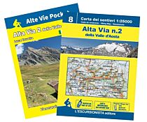 L'Escursionista - Carte de randonnées - Collection Alte Vie pocket - n°8 - Alta Via 2 della Valle d'Aosta (Val d'Aoste)