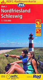 BVA & ADFC Verlag - Carte vélo indéchirable - Allemagne n°2 - Nordfriesland - Schleswig
