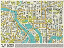 Dorothy - Carte Murale - Street TV map (Plan de ville des séries et shows TV)