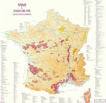 Editions Benoît France - Poster - Carte de France des Vins et Eaux-de-Vie d'Appellation d'Origine