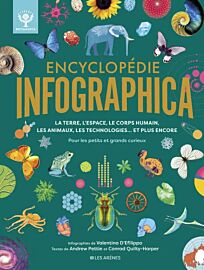 Editions Les Arènes - Livre - Encyclopédie Infographica (la Terre, l'Espace, le corps humain, les animaux, les technologies...et plus encore)
