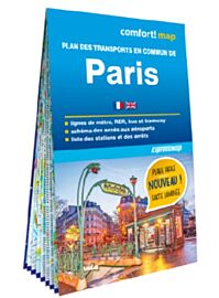 Express Map - Carte plastifiée - Plan des transports en commun de Paris