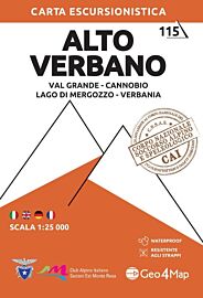 Geo4map editore - Carte de randonnées - Carte n°115 - Alto Verbano, Val Grande, Cannobio, Lago di Mergozzo, Verbania