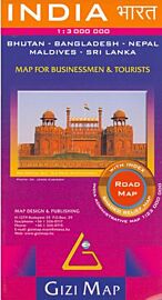 Gizi Map - Carte - Inde - Bhoutan - Bangladesh - Népal - Maldives - Sri Lanka
