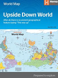 Hema - Carte murale du monde - World Upside down - papier et pliée  (en anglais)