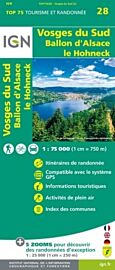 I.G.N - Collection Carte Top 75 - n°28 - Vosges du sud - Ballon d'Alsace - Le Hohneck