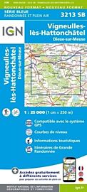 I.G.N. Carte au 1-25.000ème - Série bleue - 3213SB - Vigneulles-Lès-Hattonchâtel - Dieue-Sur-Meuse