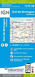 I.G.N. Carte au 1-25.000ème - Série bleue - 1216SB - Dol-De-Bretagne- Pontorson