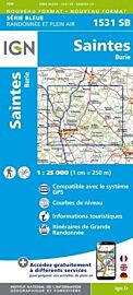 I.G.N. Carte au 1-25.000ème - Série bleue - 1531 SB - Saintes - Burie