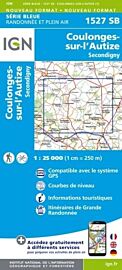 I.G.N. Carte au 1-25.000ème - Série bleue - 1527SB - Coulonges-Sur-L'autize - Secondigny