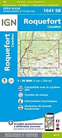 I.G.N. Carte au 1-25.000ème - Série bleue - 1641SB - Roquefort- Cazaubon