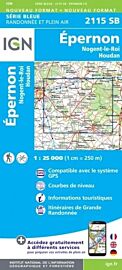 I.G.N - Carte au 1-25.000ème - Série bleue - 2115SB - Epernon - Nogent-Le-Roi - Houdan