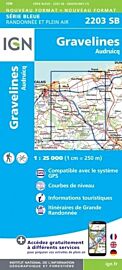 I.G.N - Carte au 1-25.000ème - Série bleue - 2203SB - Gravelines - Audruicq