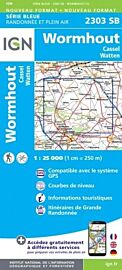 I.G.N - Carte au 1-25.000ème - Série bleue - 2303SB - Wormhout - Cassel - Watten