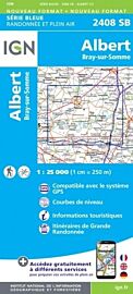 I.G.N - Carte au 1-25.000ème - Série bleue - 2408SB - Albert - Bray-Sur-Somme