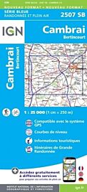 I.G.N - Carte au 1-25.000ème - Série bleue - 2507SB - Cambrai - Bertincourt