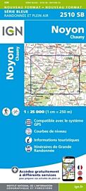 I.G.N - Carte au 1-25.000ème - Série bleue - 2510SB - Noyon - Chauny