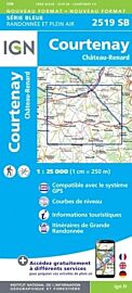 I.G.N - Carte au 1-25.000ème - Série bleue - 2519SB - Courtenay - Château-Renard