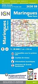 I.G.N - Carte au 1-25.000ème - Série bleue - 2630SB - Maringues - Saint-Yorre