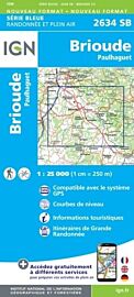 I.G.N - Carte au 1-25.000ème - Série bleue - 2634SB - Brioude - Paulhaguet