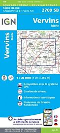 I.G.N - Carte au 1-25.000ème - Série bleue - 2709SB - Vervins - Marle