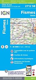 I.G.N - Carte au 1-25.000ème - Série bleue - 2712SB - Fismes - Gueux