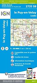 I.G.N - Carte au 1-25.000ème - Série bleue - 2735SB - le Puy-En-Velay - Loudes