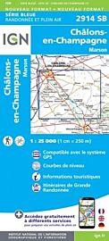 I.G.N - Carte au 1-25.000ème - Série bleue - 2914SB - Châlons-En-Champagne - Marson