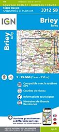 I.G.N. Carte au 1-25.000ème - Série bleue - 3312SB - Briey- Jarny