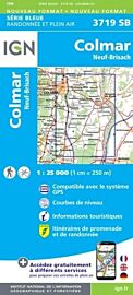 I.G.N - Carte au 1-25.000ème - Série bleue - 3719SB - Colmar - Neuf-Brisach