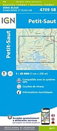 I.G.N. Carte au 1-25.000ème - Série bleue - 4709SB - Petit-Saut 