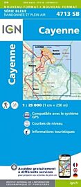 I.G.N. Carte au 1-25.000ème - Série bleue - 4713SB - Cayenne 