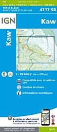 I.G.N. Carte au 1-25.000ème - Série bleue - 4717SB - Kaw 