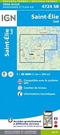 I.G.N. Carte au 1-25.000ème - Série bleue - 4724SB - Saint-Elie 
