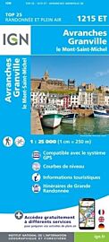 I.G.N - Carte au 1-25.000ème - TOP 25 - 1215ET - Avranches - Granville - le Mont-Saint-Michel