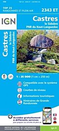 I.G.N - Carte au 1-25.000ème - TOP 25 - 2343ET - Castres - le Sidobre - P.NR du Haut-Languedoc
