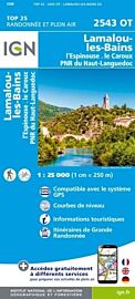 I.G.N - Carte au 1-25.000ème - TOP 25 - 2543OT - Lamalou-Les-Bains - L'espinasse  -Le Caroux - PNR du Haut Languedoc