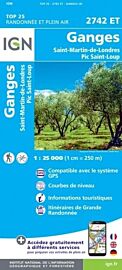 I.G.N - Carte au 1-25.000ème - TOP 25 - 2742ET - Ganges - Saint-Martin-De-Londres - Pic Saint-Loup