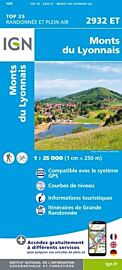 I.G.N - Carte au 1-25.000ème - TOP 25 - 2932ET - Monts du Lyonnais