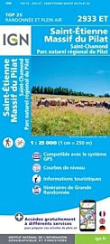 I.G.N - Carte au 1-25.000ème - TOP 25 - 2933ET - Saint-Etienne Massif du Pilat - St-Chamond - Parc Naturel Régional du Pilat