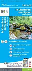 I.G.N. Carte au 1-25.000ème - TOP 25 - 2935OT - Le Chambon-Sur-Lignon - Saint-Agreve