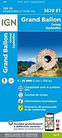 I.G.N - Carte au 1-25.000ème - TOP 25 - 3620ET - Grand Ballon - Cernay - Guebwiller