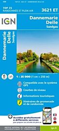 I.G.N - Carte au 1-25.000ème - TOP 25 - 3621ET - Dannemarie - Delle - Sundgau