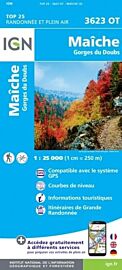 I.G.N - Carte au 1-25.000ème - TOP 25 - 3623OT - Maîche - Gorges du Doubs