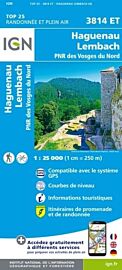 I.G.N - Carte au 1-25.000ème - TOP 25 - 3814ET - Haguenau - Lembach - PNR des Vosges du Nord