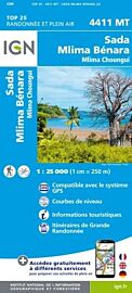 I.G.N. Carte au 1-25.000ème - TOP 25 - 4411MT - Sada Mlima Bénara- Mlima Choungui (Mayotte - Sud)