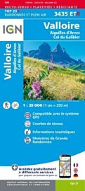 I.G.N - Carte au 1-25.000ème - TOP 25 - 3435ETR (Résistante) - Valloire - Aiguilles d'Arves - Col du Galibier